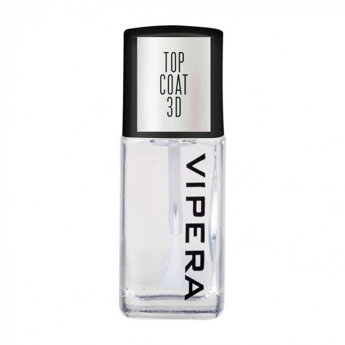 Lac de unghii incolor, Vipera, 10ml, Top Coat cu efect 3D Glossy