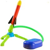 Jucarie pentru copii, lansator rachete cu piciorul, un lansator, 3 rachete, fara lumina, model 2, Flippy