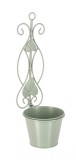 Set 6 suporturi ghivece flori metal verde Harriet 15.5x20x47 cm