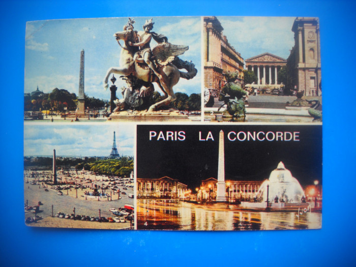 HOPCT 92012 PIATA CONCORDIEI 1977 PARIS FRANTA -STAMPILOGRAFIE-CIRCULATA