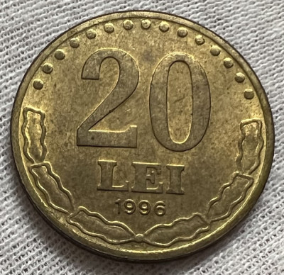 20 Lei 1996 Romania, UNC, cel mai rar din serie (3) foto