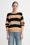 Levi&#039;s pulover din amestec de l&acirc;nă ROCKET SWEATER culoarea maro, 0012L