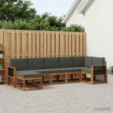 Cumpara ieftin Set de canapele de exterior 7 buc. 7-Locuri Natural si Antracit