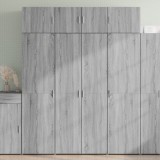vidaXL Dulap &icirc;nalt, gri sonoma, 80x42,5x185 cm, lemn prelucrat
