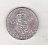 bnk mnd Danemarca 1 coroana 1987