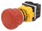 Comutator de siguranţă IDEC 22mm NC x2 NO roşie IP65 XW Poz: 2