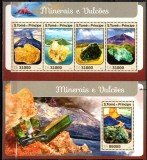 SAO TOME PRINCIPE 2016, Minerale, Vulcani, Peisaje, serie neuzata, MNH, Nestampilat