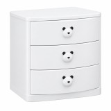 Dulap de depozitare cu 3 niveluri, 40 &times; 38 &times; 68 cm, alb