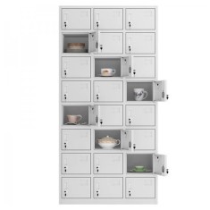 Vestiar Dulap metalic Premium pt. valori cu 24 compartimente, 900x500x1800 mm (LxlxH), Neasamblat, PLUS
