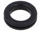 Manșon ESSENTRA &Oslash; 26mm &Oslash; 20mm negru pentru panou max. 2mm