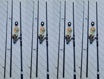 SET 4 Lansete 3,9m din 3 bucati + 4 Mulinete DIAMANT KT6000+ROLE 300M FIR foto