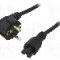 Cablu alimentare AC, 1m, 3 fire, culoare negru, CEE 7/7 (E/F) stecher in unghi, IEC C5 mama, AKYGA, AK-NB-08A, T143639