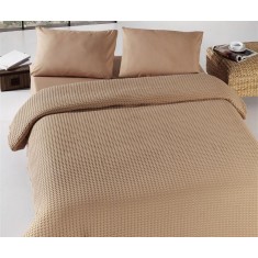 Cuvertură de pat dublu Valentini Bianco YT053 Maro