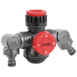 Conector unghiular dublu pentru robinet / furtun gradina 1/2&amp;quot;, 3/4&amp;quot;, Dedra