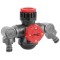 Conector unghiular dublu pentru robinet / furtun gradina 1/2&amp;quot;, 3/4&amp;quot;, Dedra