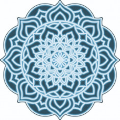 Sticker decorativ, Mandala , Albastru, 60 cm, 4878ST-1