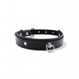 Choker Fetish Love, Piele Ecologica, Negru