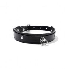 Choker Fetish Love, Piele Ecologica, Negru