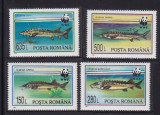 ROMANIA 1994 LP 1359 FAUNA OCROTITA - STURIONI SERIE MNH