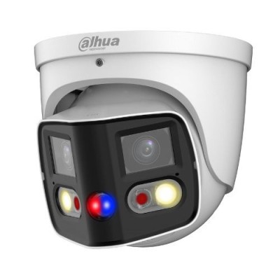 Camera IP ePTZ Dahua 2 x 4 MP, WizSense TiOC, IR 25m, lumina alba 20m, alarma, microfon, difuzor, PoE - IPC-PDW3849-A180-E2-AS-PV-0280B SafetyGuard Su foto