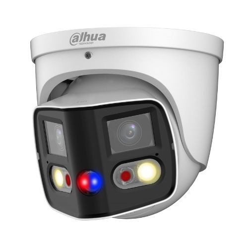 Camera IP ePTZ Dahua 2 x 4 MP, WizSense TiOC, IR 25m, lumina alba 20m, alarma, microfon, difuzor, PoE - IPC-PDW3849-A180-E2-AS-PV-0280B SafetyGuard Su