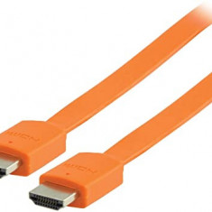 Cablu HDMI - HDMI High speed plat cu eternet 2m portocaliu VALUELINE