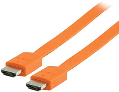 Cablu HDMI - HDMI High speed plat cu eternet 2m portocaliu VALUELINE foto