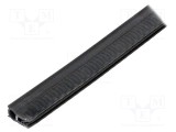 Garnitură EPDM neagră 11x22mm pentru panouri 1-3mm MOREK