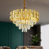 Candelabru Cristal BELVEDERE Nobile 5xE14, Diametru 40cm, Auriu Lucios, Inaltime Reglabila ModernLight Concept