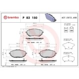 Placute frana Toyota Auris ( E18) 10.12-12.18, Auris Estate ( E18) 07.13-12.18, Corolla Saloon ( E18 Zre1) 06.13-02.21, Corolla Sedan ( E15) 10.06-12, BREMBO