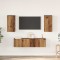 vidaXL Set comodă TV 4 pcs Lemn vechi 60 x 30 x 30 cm Lemn compozit 3393372