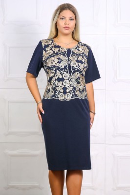 Rochie de ocazie Efes Bleumarin - 46Marimea foto