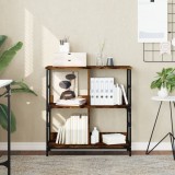 VidaXL Bibliotecă, stejar fumuriu, 78,5x33x82 cm, lemn prelucrat