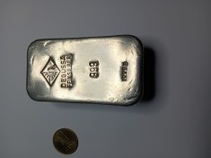 Lingou de argint 1kg #9186 foto