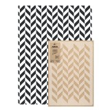 Reutilizabil Allover Plastic Șablon // HERRINGBONE INVERSĂ CHEVRON