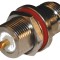 Conector N soclu mamă drept 50&Omega; lipire PTFE aurit alamă