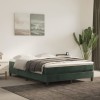 Gossi pat box spring cu saltea, verde inchis, 140x190 cm, catifea
