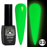 Cumpara ieftin Oja semipermanenta Luminous, Global Fashion, fosforecenta, 8 ml, 03