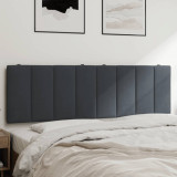 VidaXL Pernă tăblie de pat, gri &icirc;nchis, 160 cm, catifea