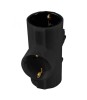 Distribuitor tip T 3x prize schuko cu protectie negru 16A 3680W TPF-26/BK Home, Home By Somogyi