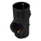 Distribuitor tip T 3x prize schuko cu protectie negru 16A 3680W TPF-26/BK Home
