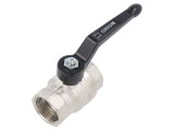 Robinet mecanic cu bilă 25bar alamă nichelată 15-90&deg;C