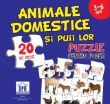 Cumpara ieftin Animale Domestice Si Puii Lor - Puzzle De Podea 50X70 + Afis 50X70, - Editura DPH