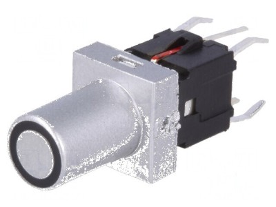Comutator tastatură Poz: 2 SPST-NO 0,05A/12VDC argintie cu LED foto