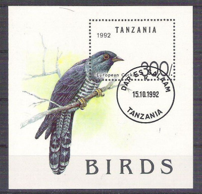 Tanzania 1992 Birds, perf. sheet, used AB.027 foto