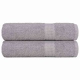 VidaXL Prosoape de duș 2 buc Gri 70x140 cm 360 g/m&sup2; 100% bumbac