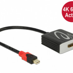 Adaptor mini Displayport 1.2 la HDMI T-M 4K 60 Hz Activ, Delock 62735