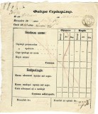 Principatele Unite 1860 - formular de control Factura Scrisorilor cu stampila rară Mihăileni - Moldova