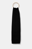 Ivy Oak fular femei, culoarea negru, neted, IO210070