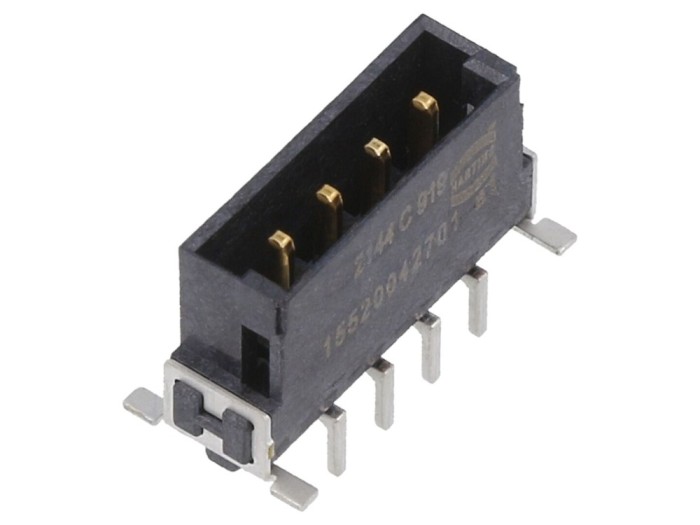Conector PCB-PCB tată 4 pini, 2,54mm